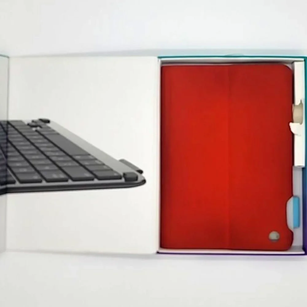 Logitech TYPE+ Protective Wireless Keyboard Folio Bluetooth Red Apple iPad Air